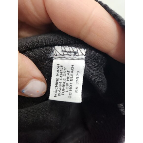 VTG 90s Vittorio Rocchetti Mens Sweatshirt XL Black Embroidered Pullover Grunge - Picture 6 of 9